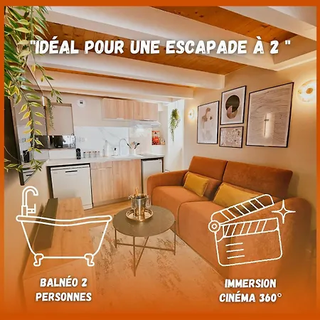 Nid Cosy - Balneo, Lit King Size & Ambiance Cinema Apartment *